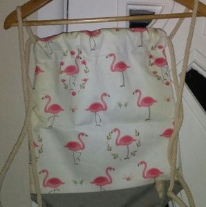 Flamingo Drawstring Bag